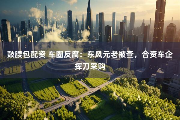 鼓腰包配资 车圈反腐：东风元老被查，合资车企挥刀采购